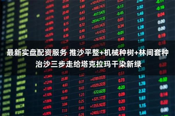 最新实盘配资服务 推沙平整+机械种树+林间套种 治沙三步走给塔克拉玛干染新绿